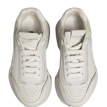Dolce & Gabbana White Leather Daymaster Low Top Sneakers Shoes