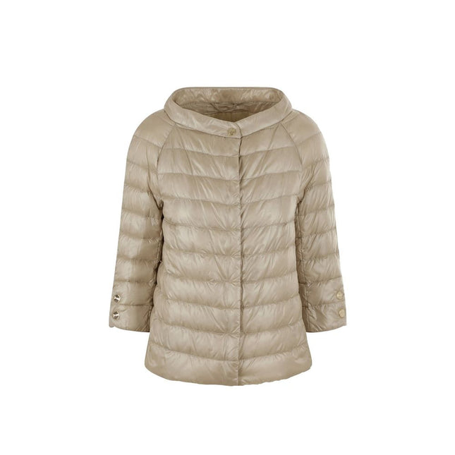 Herno Beige Polyamide Full-Length Jacket Herno