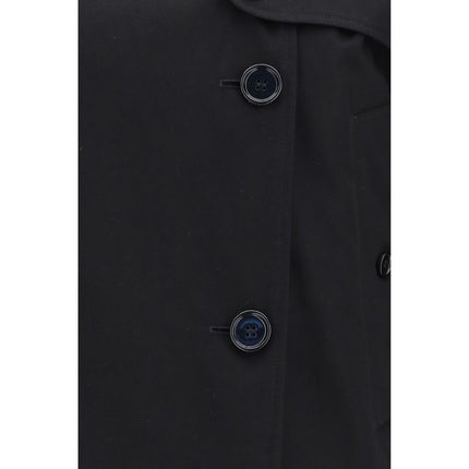 Burberry Black Cotton Trench Coat