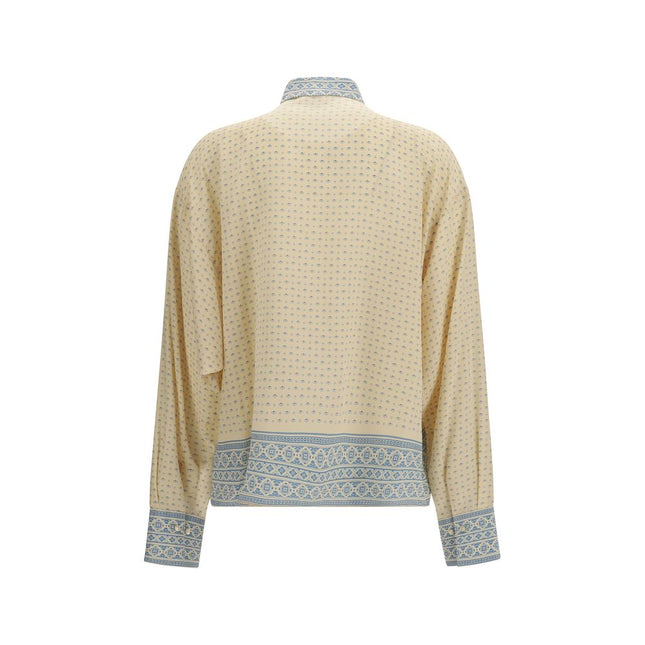 Ermanno Scervino Beige Silk Pattern Shirt