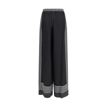 Ermanno Scervino Black Silk Casual Pants