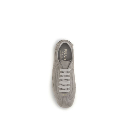 Prada Beige Calf Leather Bos Taurus Athletic Sneakers