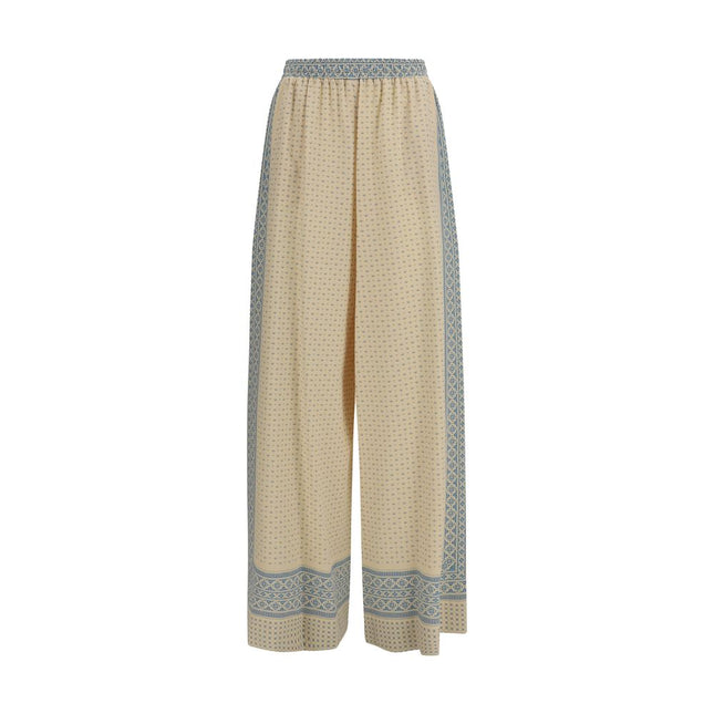Ermanno Scervino Beige Silk Casual Pants