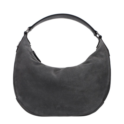 Jimmy Choo Gray Leather Shoulder Bag