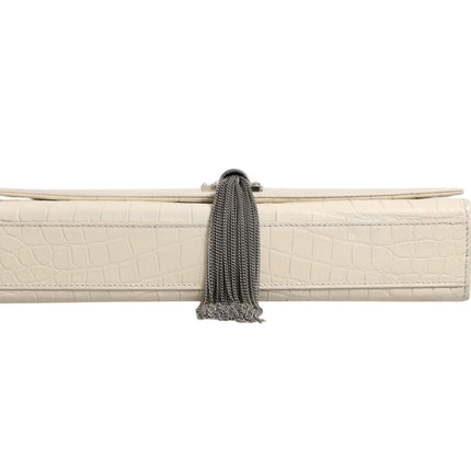 Saint Laurent Kate Tassel Small Croc-Embossed Leather