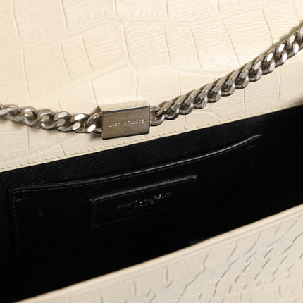 Saint Laurent Kate Tassel Small Croc-Embossed Leather