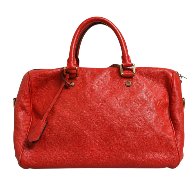 Louis Vuitton Red Monogram Empreinte Speedy Bandouliere 30