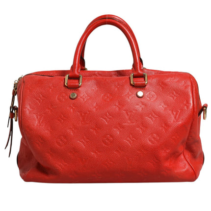 Louis Vuitton Red Monogram Empreinte Speedy Bandouliere 30
