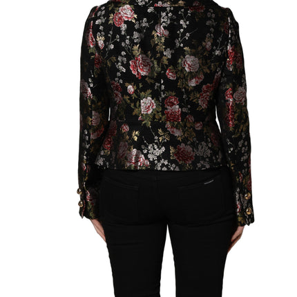 Dolce & Gabbana Multicolor Floral Brocade Blazer Jacket