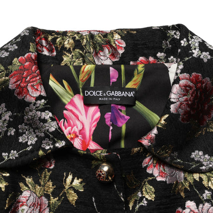 Dolce & Gabbana Multicolor Floral Brocade Blazer Jacket