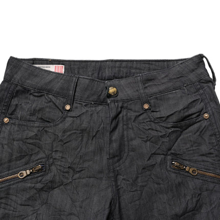 PLEIN SUD Black Cotton Mid Waist Skinny Denim Jeans