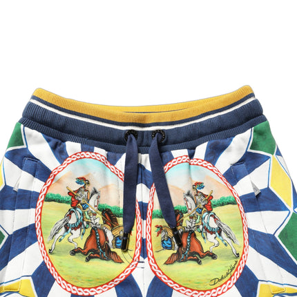 Dolce & Gabbana Multicolor Siciliano Saretto Joggers Pants