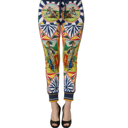 Dolce & Gabbana Multicolor Siciliano Saretto Joggers Pants