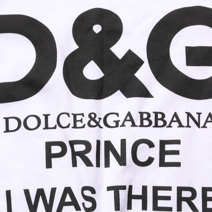 Dolce & Gabbana White D&G PRINCE I WAS THERE Crew Neck T-shirt