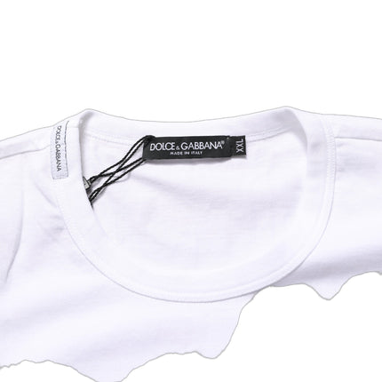 Dolce & Gabbana White D&G PRINCE I WAS THERE Crew Neck T-shirt