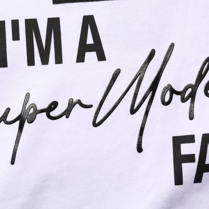 Dolce & Gabbana White I'm A Super Model Fan Print Jersey T-shirt