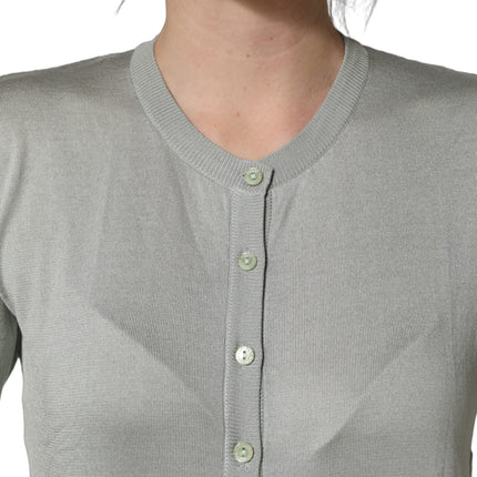 Dolce & Gabbana Green ButtonDown LongSleeve Cardigan Sweater