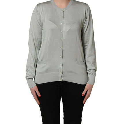 Dolce & Gabbana Green ButtonDown LongSleeve Cardigan Sweater