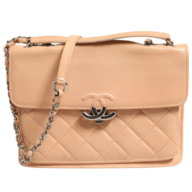 Chanel Goatskin Quilted Small CC Box Flap Bag
