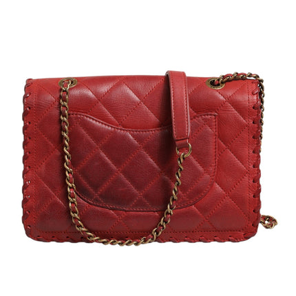 Chanel Mini Flap Bag Lambskin Braided Calfskin Gold Tone Metal