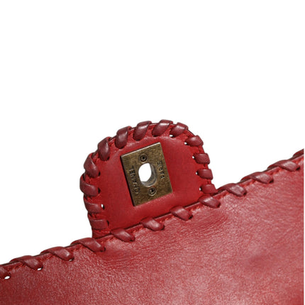Chanel Mini Flap Bag Lambskin Braided Calfskin Gold Tone Metal