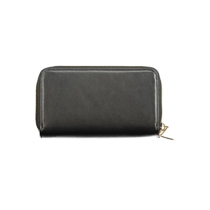 Mario Valentino Black Polyurethane Women's Wallet