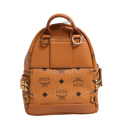 MCM Stark Mini Backpack in Visetos Cognac