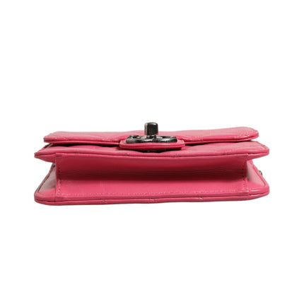 Chanel Pink Quilted Lambskin Leather Classic Square Mini Flap Bag