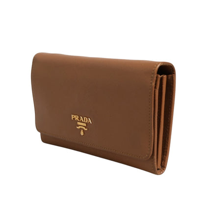 Prada Brown and Gold Wallet Strap
