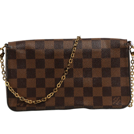 Louis Vuitton Damier Ebene Pochette Felice Chain Wallet