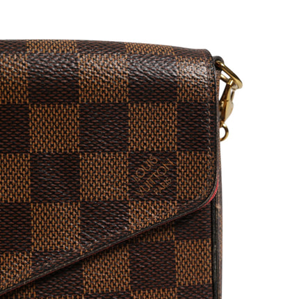 Louis Vuitton Damier Ebene Pochette Felice Chain Wallet