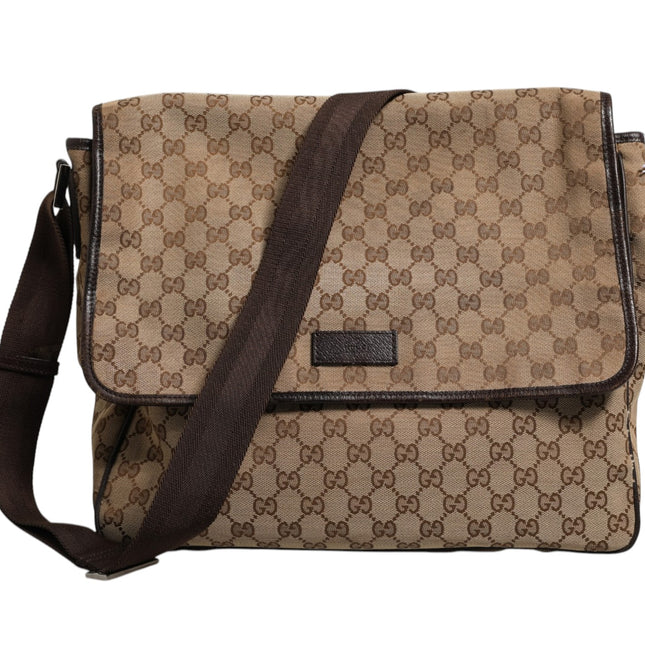 Gucci GG Canvas Flap Messenger Bag