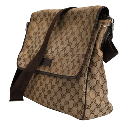 Gucci GG Canvas Flap Messenger Bag