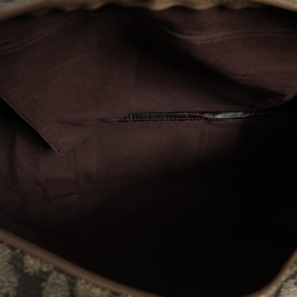 Saint Laurent Green and Brown Pattern Canvas Duffel Bag