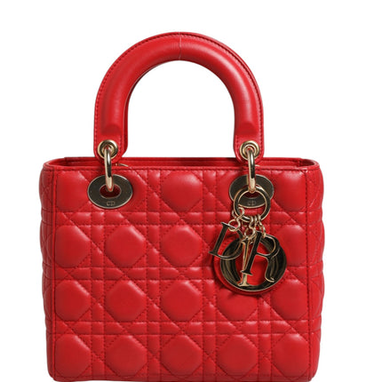 Christian Dior Lady Dior Cannage Leather Handbag