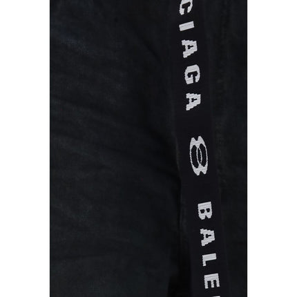 Balenciaga Black Cotton Bermuda Shorts