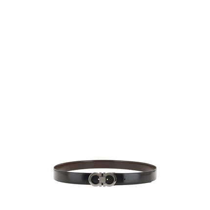 Ferragamo Black Calf Leather Bos Taurus Belt