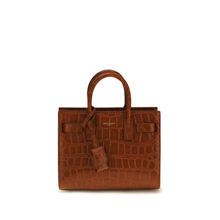 Saint Laurent Brown Calf Leather Bos Taurus Handbag