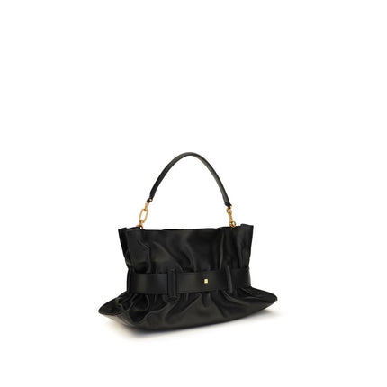Balmain Black Calf Leather Bos Taurus Shoulder Bag