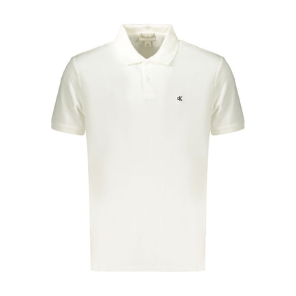 Calvin Klein White Cotton Men's Polo Shirt