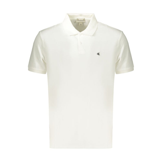 Calvin Klein White Cotton Men's Polo Shirt