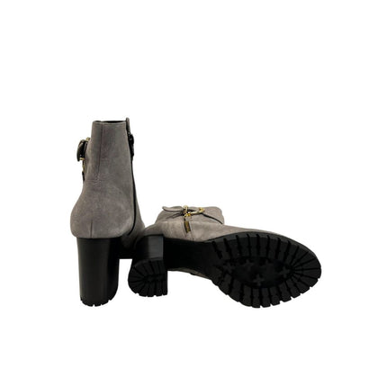 Borbonese Grey Leather Women Boot