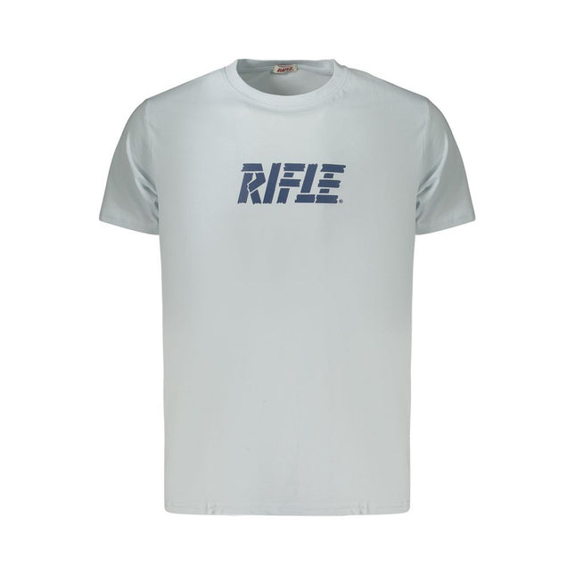 Rifle Light Blue Cotton Men's T-Shirt