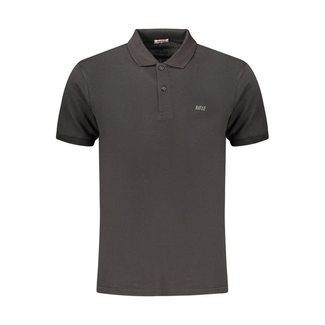 Rifle Black Cotton Men's Polo Shirt