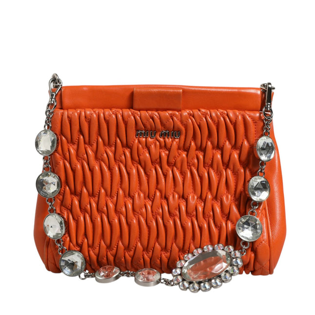 Miu Miu Orange crystal crossbodybag