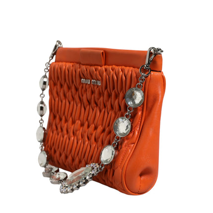 Miu Miu Orange crystal crossbodybag