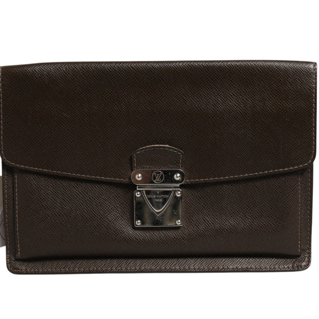 Louis Vuitton Belaia Clutch Taiga Leather