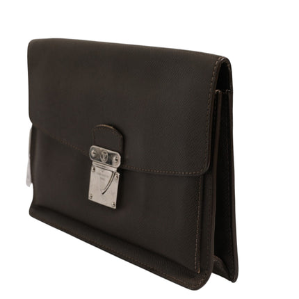 Louis Vuitton Belaia Clutch Taiga Leather