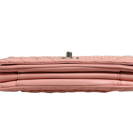 Chanel Small Classic Double Flap Bag Light Pink Chevron