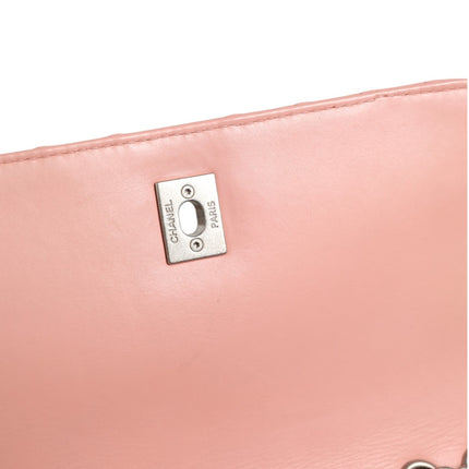 Chanel Small Classic Double Flap Bag Light Pink Chevron
